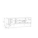 Forte JOAKIMIS JMXT131-M637 Szafka RTV stojąca, 160 cm, Dąb Mauvella / Czarny Forte JOAKIMIS JMXT131-M637 Szafka RTV stojąca, 160 cm, Dąb Mauvella / Czarny