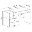 Meblar MOBI System MO11 - Bialy Lux / Żółty - biurko młodzieżowe z szufladami