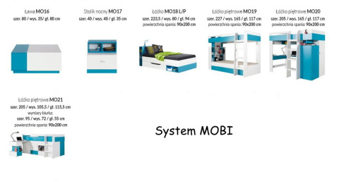REGAŁ Z SZUFLADĄ MEBLE MŁODZIEŻOWE MOBI System MO5 Meblar - Biały Lux / Turkus - regał z szafkami i szufladą PŁYTA LAMINOWANA REGAŁ Z SZUFLADĄ MEBLE MŁODZIEŻOWE MOBI System MO5 Meblar - Biały Lux / Turkus - regał z szafkami i szufladą PŁYTA LAMINOWANA