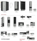 REGAŁ MEBLE MŁODZIEŻOWE Z PÓŁKAMI I DRZWIAMI NANO System NA4 Meblar - Grafit / Enigma PŁYTA LAMINOWANA OBRZEŻA ABS REGAŁ MEBLE MŁODZIEŻOWE Z PÓŁKAMI I DRZWIAMI NANO System NA4 Meblar - Grafit / Enigma PŁYTA LAMINOWANA OBRZEŻA ABS