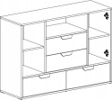 KOMODA MEBLE MŁODZIEŻOWE Meblar NANO System NA7 - Grafit / Enigma Z SZUFLADAMI dla dziecka nastolatka do salonu pokoju KOMODA MEBLE MŁODZIEŻOWE Meblar NANO System NA7 - Grafit / Enigma Z SZUFLADAMI dla dziecka nastolatka do salonu pokoju