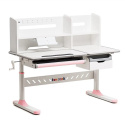 Biurko Fun Desk Fiore II Pink bez nadstawki Regulowane biurko dla dzieci i młodzieży Biały / Szary Biurko Fun Desk Fiore II Pink bez nadstawki Regulowane biurko dla dzieci i młodzieży Biały / Szary