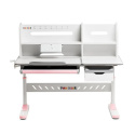 Biurko Fun Desk Fiore II Pink bez nadstawki Regulowane biurko dla dzieci i młodzieży Biały / Szary Biurko Fun Desk Fiore II Pink bez nadstawki Regulowane biurko dla dzieci i młodzieży Biały / Szary