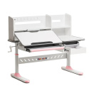 Biurko Fun Desk Fiore II Pink bez nadstawki Regulowane biurko dla dzieci i młodzieży Biały / Szary Biurko Fun Desk Fiore II Pink bez nadstawki Regulowane biurko dla dzieci i młodzieży Biały / Szary