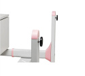 Biurko Fun Desk Fiore II Pink bez nadstawki Regulowane biurko dla dzieci i młodzieży Biały / Szary Biurko Fun Desk Fiore II Pink bez nadstawki Regulowane biurko dla dzieci i młodzieży Biały / Szary