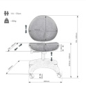 Fun Desk Cielo Grey - Krzesełko regulowane ortopedyczne dla dziecka do biurka szare Fun Desk Cielo Grey - Krzesełko regulowane ortopedyczne dla dziecka do biurka szare