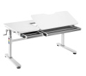 Iris Grey - Regulowane biurko dla dziecka, nastolatka białe / szare - Fun Desk Iris Grey - Regulowane biurko dla dziecka, nastolatka białe / szare - Fun Desk