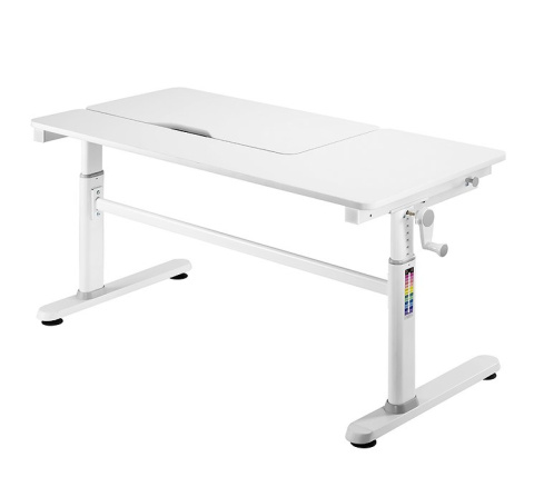 Iris Grey - Regulowane biurko dla dziecka, nastolatka białe / szare - Fun Desk Iris Grey - Regulowane biurko dla dziecka, nastolatka białe / szare - Fun Desk