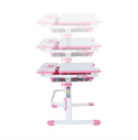 Fun Desk Botero Pink - Biurko z krzesełkiem lampa i stojak na książki - zestaw dla dzieci Białe / Różowe Fun Desk Botero Pink - Biurko z krzesełkiem lampa i stojak na książki - zestaw dla dzieci Białe / Różowe