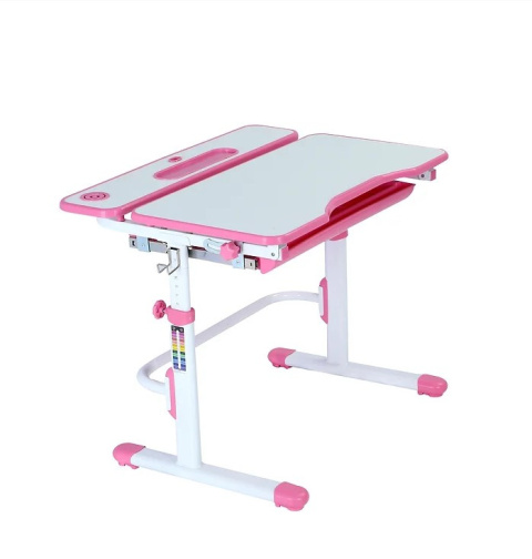 Fun Desk Botero Pink - Biurko z krzesełkiem lampa i stojak na książki - zestaw dla dzieci Białe / Różowe Fun Desk Botero Pink - Biurko z krzesełkiem lampa i stojak na książki - zestaw dla dzieci Białe / Różowe