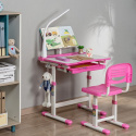 FunDesk Bellissima Pink - Regulowane biurko z krzesełkiem - Zestaw FunDesk Bellissima Pink - Regulowane biurko z krzesełkiem - Zestaw