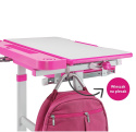 FunDesk Bellissima Pink - Regulowane biurko z krzesełkiem - Zestaw FunDesk Bellissima Pink - Regulowane biurko z krzesełkiem - Zestaw