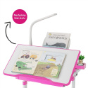 FunDesk Bellissima Pink - Regulowane biurko z krzesełkiem - Zestaw FunDesk Bellissima Pink - Regulowane biurko z krzesełkiem - Zestaw