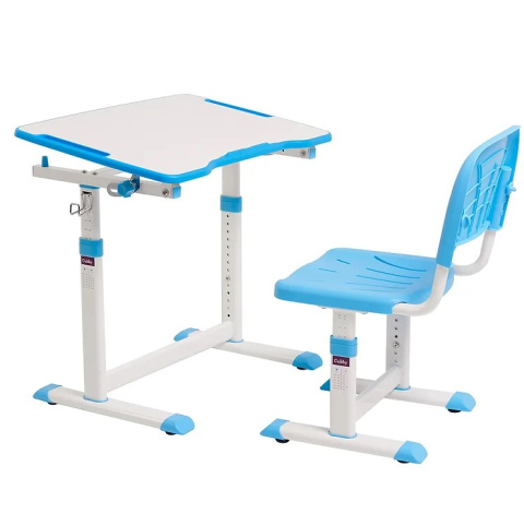 FunDesk Olea Blue - Regulowane biurko z krzesełkiem FunDesk Olea Blue - Regulowane biurko z krzesełkiem