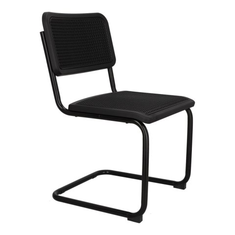 KRZESŁO Nelson black swing black/black Intesi CZARNE SIEDZISKO I OPARCIE PLECIONKA PODSTAWA METALOWA KRZESŁO Nelson black swing black/black Intesi CZARNE SIEDZISKO I OPARCIE PLECIONKA PODSTAWA METALOWA