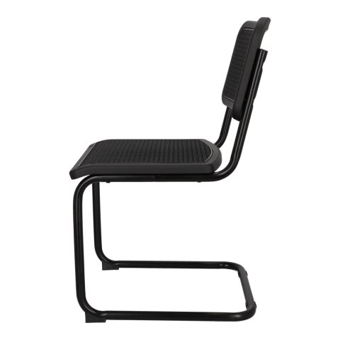 KRZESŁO Nelson black swing black/black Intesi CZARNE SIEDZISKO I OPARCIE PLECIONKA PODSTAWA METALOWA KRZESŁO Nelson black swing black/black Intesi CZARNE SIEDZISKO I OPARCIE PLECIONKA PODSTAWA METALOWA