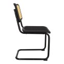 KRZESŁO Nelson black swing natural/black Intesi CZARNE PLECIONKA W OPARCIU NATURALNY KRZESŁO Nelson black swing natural/black Intesi CZARNE PLECIONKA W OPARCIU NATURALNY