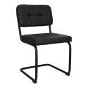 KRZESŁO Nelson soft black swing black PU Intesi CZARNE EKOSKÓRA PODSTAWA METAL MALOWANY DO KUCHNI JADALNI LOKALU KRZESŁO Nelson soft black swing black PU Intesi CZARNE EKOSKÓRA PODSTAWA METAL MALOWANY DO KUCHNI JADALNI LOKALU