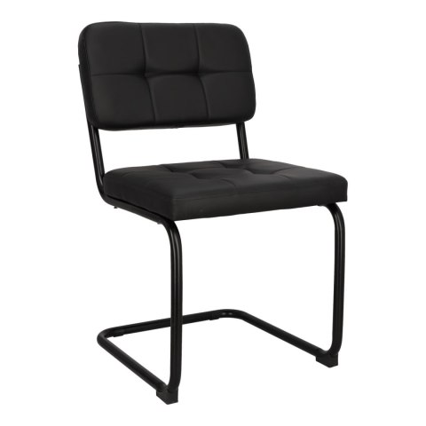 KRZESŁO Nelson soft black swing black PU Intesi CZARNE EKOSKÓRA PODSTAWA METAL MALOWANY DO KUCHNI JADALNI LOKALU KRZESŁO Nelson soft black swing black PU Intesi CZARNE EKOSKÓRA PODSTAWA METAL MALOWANY DO KUCHNI JADALNI LOKALU