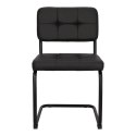 KRZESŁO Nelson soft black swing black PU Intesi CZARNE EKOSKÓRA PODSTAWA METAL MALOWANY DO KUCHNI JADALNI LOKALU KRZESŁO Nelson soft black swing black PU Intesi CZARNE EKOSKÓRA PODSTAWA METAL MALOWANY DO KUCHNI JADALNI LOKALU