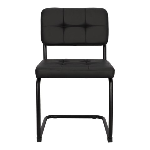 KRZESŁO Nelson soft black swing black PU Intesi CZARNE EKOSKÓRA PODSTAWA METAL MALOWANY DO KUCHNI JADALNI LOKALU KRZESŁO Nelson soft black swing black PU Intesi CZARNE EKOSKÓRA PODSTAWA METAL MALOWANY DO KUCHNI JADALNI LOKALU