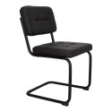 KRZESŁO Nelson soft black swing black PU Intesi CZARNE EKOSKÓRA PODSTAWA METAL MALOWANY DO KUCHNI JADALNI LOKALU KRZESŁO Nelson soft black swing black PU Intesi CZARNE EKOSKÓRA PODSTAWA METAL MALOWANY DO KUCHNI JADALNI LOKALU