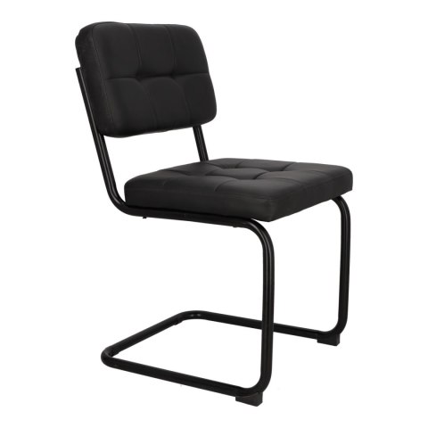 KRZESŁO Nelson soft black swing black PU Intesi CZARNE EKOSKÓRA PODSTAWA METAL MALOWANY DO KUCHNI JADALNI LOKALU KRZESŁO Nelson soft black swing black PU Intesi CZARNE EKOSKÓRA PODSTAWA METAL MALOWANY DO KUCHNI JADALNI LOKALU
