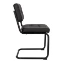 KRZESŁO Nelson soft black swing black PU Intesi CZARNE EKOSKÓRA PODSTAWA METAL MALOWANY DO KUCHNI JADALNI LOKALU KRZESŁO Nelson soft black swing black PU Intesi CZARNE EKOSKÓRA PODSTAWA METAL MALOWANY DO KUCHNI JADALNI LOKALU