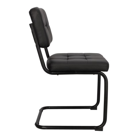 KRZESŁO Nelson soft black swing black PU Intesi CZARNE EKOSKÓRA PODSTAWA METAL MALOWANY DO KUCHNI JADALNI LOKALU KRZESŁO Nelson soft black swing black PU Intesi CZARNE EKOSKÓRA PODSTAWA METAL MALOWANY DO KUCHNI JADALNI LOKALU