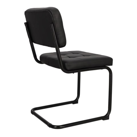 KRZESŁO Nelson soft black swing black PU Intesi CZARNE EKOSKÓRA PODSTAWA METAL MALOWANY DO KUCHNI JADALNI LOKALU KRZESŁO Nelson soft black swing black PU Intesi CZARNE EKOSKÓRA PODSTAWA METAL MALOWANY DO KUCHNI JADALNI LOKALU