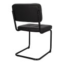 KRZESŁO Nelson soft black swing black PU Intesi CZARNE EKOSKÓRA PODSTAWA METAL MALOWANY DO KUCHNI JADALNI LOKALU KRZESŁO Nelson soft black swing black PU Intesi CZARNE EKOSKÓRA PODSTAWA METAL MALOWANY DO KUCHNI JADALNI LOKALU
