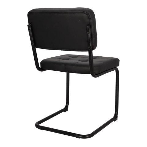 KRZESŁO Nelson soft black swing black PU Intesi CZARNE EKOSKÓRA PODSTAWA METAL MALOWANY DO KUCHNI JADALNI LOKALU KRZESŁO Nelson soft black swing black PU Intesi CZARNE EKOSKÓRA PODSTAWA METAL MALOWANY DO KUCHNI JADALNI LOKALU