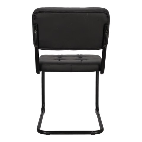 KRZESŁO Nelson soft black swing black PU Intesi CZARNE EKOSKÓRA PODSTAWA METAL MALOWANY DO KUCHNI JADALNI LOKALU KRZESŁO Nelson soft black swing black PU Intesi CZARNE EKOSKÓRA PODSTAWA METAL MALOWANY DO KUCHNI JADALNI LOKALU