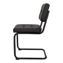 KRZESŁO Nelson soft black swing black PU Intesi CZARNE EKOSKÓRA PODSTAWA METAL MALOWANY DO KUCHNI JADALNI LOKALU KRZESŁO Nelson soft black swing black PU Intesi CZARNE EKOSKÓRA PODSTAWA METAL MALOWANY DO KUCHNI JADALNI LOKALU