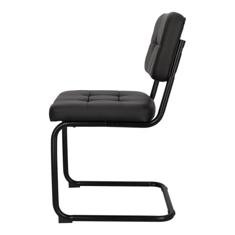 KRZESŁO Nelson soft black swing black PU Intesi CZARNE EKOSKÓRA PODSTAWA METAL MALOWANY DO KUCHNI JADALNI LOKALU KRZESŁO Nelson soft black swing black PU Intesi CZARNE EKOSKÓRA PODSTAWA METAL MALOWANY DO KUCHNI JADALNI LOKALU