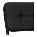 KRZESŁO Nelson soft black swing black PU Intesi CZARNE EKOSKÓRA PODSTAWA METAL MALOWANY DO KUCHNI JADALNI LOKALU KRZESŁO Nelson soft black swing black PU Intesi CZARNE EKOSKÓRA PODSTAWA METAL MALOWANY DO KUCHNI JADALNI LOKALU