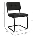 KRZESŁO Nelson soft black swing black PU Intesi CZARNE EKOSKÓRA PODSTAWA METAL MALOWANY DO KUCHNI JADALNI LOKALU KRZESŁO Nelson soft black swing black PU Intesi CZARNE EKOSKÓRA PODSTAWA METAL MALOWANY DO KUCHNI JADALNI LOKALU
