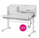 Iris II Grey - Regulowane biurko szare z nadstawką - Fun Desk Iris II Grey - Regulowane biurko szare z nadstawką - Fun Desk