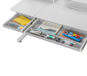 Iris II Grey - Regulowane biurko szare z nadstawką - Fun Desk Iris II Grey - Regulowane biurko szare z nadstawką - Fun Desk