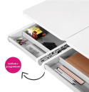 Iris II Grey - Regulowane biurko szare z nadstawką - Fun Desk Iris II Grey - Regulowane biurko szare z nadstawką - Fun Desk