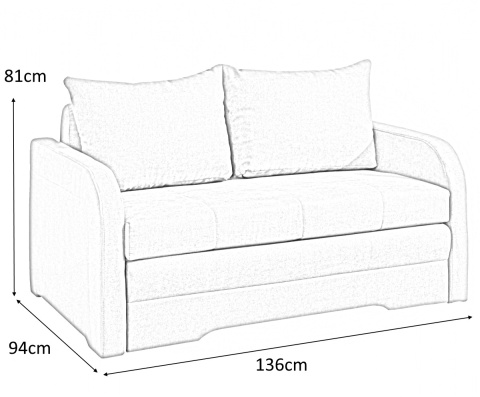 SOFA ROZKŁADANA Kanapa Meblar IWO szer 137cm Z POJEMNIKIEM NA POŚCIEL FUNFCJA SPANIA SOFA ROZKŁADANA Kanapa Meblar IWO szer 137cm Z POJEMNIKIEM NA POŚCIEL FUNFCJA SPANIA