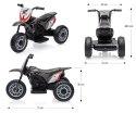 Milly Mally Pojazd na akumulator Motocykl HONDA CRF 450R Grey Milly Mally Pojazd na akumulator Motocykl HONDA CRF 450R Grey