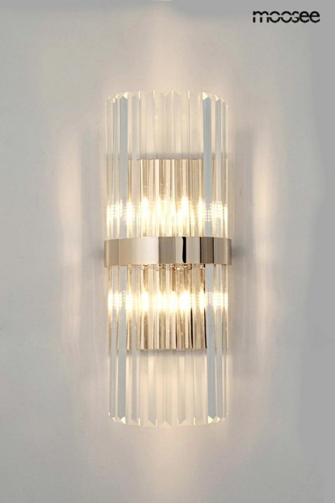 LAMPA ścienna KINKIET MILAGRO CHROM METAL KLOSZE KRYSZTAŁOWE BEZBARWNE G9 Moosee MOOSEE LAMPA ścienna KINKIET MILAGRO CHROM METAL KLOSZE KRYSZTAŁOWE BEZBARWNE G9 Moosee MOOSEE