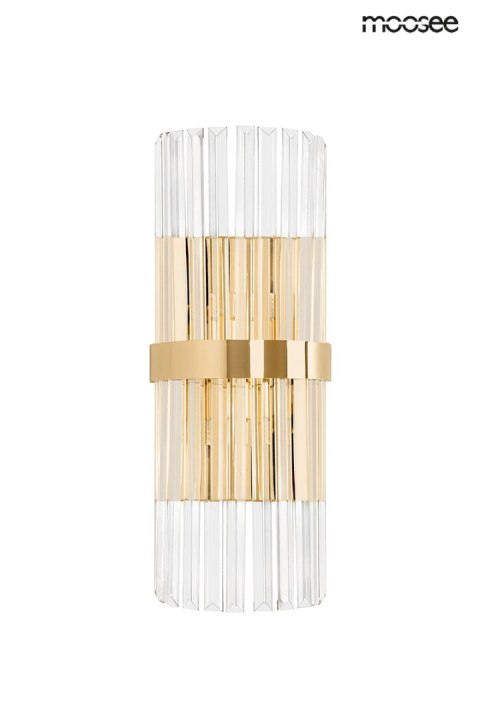 LAMPA ŚCIENNA KINKIET MILAGRO złota STAL G9 KLOSZE KRYSZTAŁOWE Moosee MOOSEE LAMPA ŚCIENNA KINKIET MILAGRO złota STAL G9 KLOSZE KRYSZTAŁOWE Moosee MOOSEE