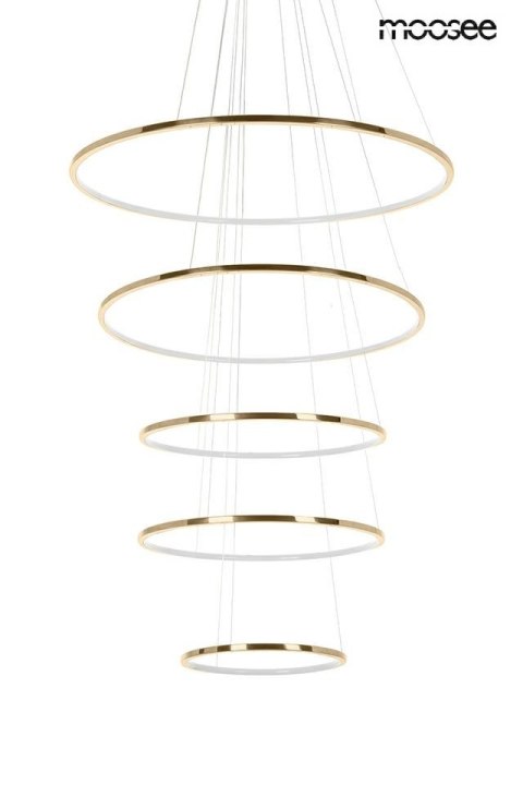 LAMPA WISZĄCA RING SLIM L ZŁOTA METAL Moosee MOOSEE KLOSZE AKRYLOWE 5 OKRĘGÓW LAMPA WISZĄCA RING SLIM L ZŁOTA METAL Moosee MOOSEE KLOSZE AKRYLOWE 5 OKRĘGÓW