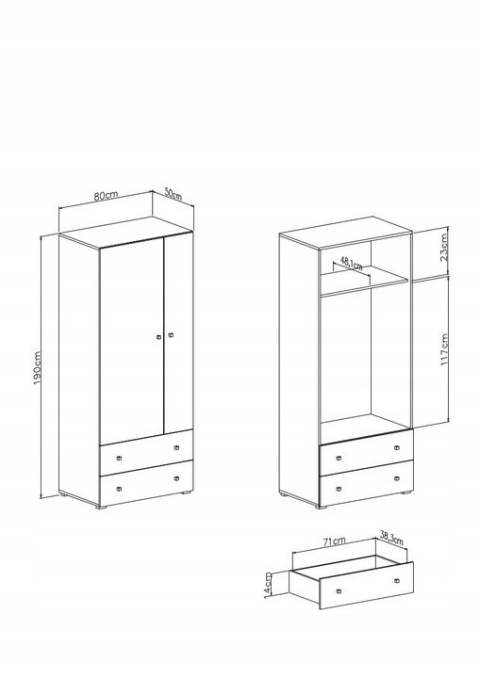 SZAFA MŁODZIEŻOWA NAROŻNA DWUDRZWIOWA GARDEROBA SIGMA System SI3 Meblar - Biały Lux / Beton PŁYTA LAMINOWANA MEBLE MŁODZIEŻOWE SZAFA MŁODZIEŻOWA NAROŻNA DWUDRZWIOWA GARDEROBA SIGMA System SI3 Meblar - Biały Lux / Beton PŁYTA LAMINOWANA MEBLE MŁODZIEŻOWE