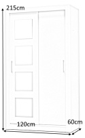 SZAFA Z LUSTRAMI BIAŁA DWUDRZWIOWA Meblar IN BOX INBX120 DWA DRĄŻKI SZEŚĆ PÓŁEK DO SYPIALNI PRZEDPOKOJU DRZWI PRZESUWNE SZAFA Z LUSTRAMI BIAŁA DWUDRZWIOWA Meblar IN BOX INBX120 DWA DRĄŻKI SZEŚĆ PÓŁEK DO SYPIALNI PRZEDPOKOJU DRZWI PRZESUWNE