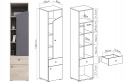 ZESTAW MEBLI MŁODZIEŻOWYCH Z BIURKIEM I ŁÓŻKIEM 90x200 Meblar DELTA System B DĄB / ANTRACYT laminat DLA DZIECKA NASTOLATKA ZESTAW MEBLI MŁODZIEŻOWYCH Z BIURKIEM I ŁÓŻKIEM 90x200 Meblar DELTA System B DĄB / ANTRACYT laminat DLA DZIECKA NASTOLATKA