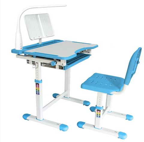 Fun Desk BIURKO KRZESEŁKO REGULOWANE + LAMPKA I STOJAK NA KSIĄŻKI - ZESTAW Cubby VANDA Blue Fun Desk BIURKO KRZESEŁKO REGULOWANE + LAMPKA I STOJAK NA KSIĄŻKI - ZESTAW Cubby VANDA Blue