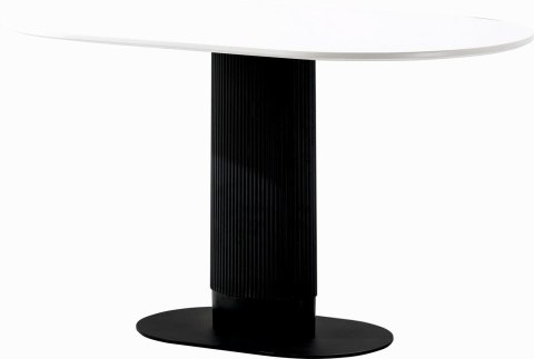 STÓŁ OWALNY Maxim Intesi BLAT MDF biały / STELAŻ MDF + METALczarny STÓŁ OWALNY Maxim Intesi BLAT MDF biały / STELAŻ MDF + METALczarny